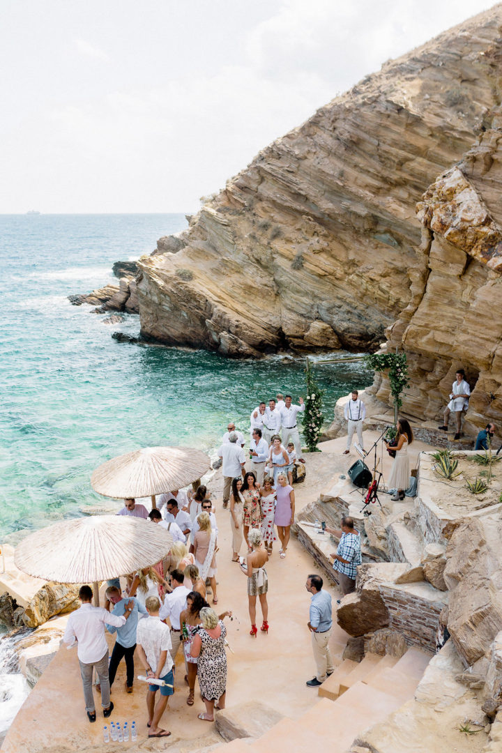 Wedding ceremony by the sea in Greece