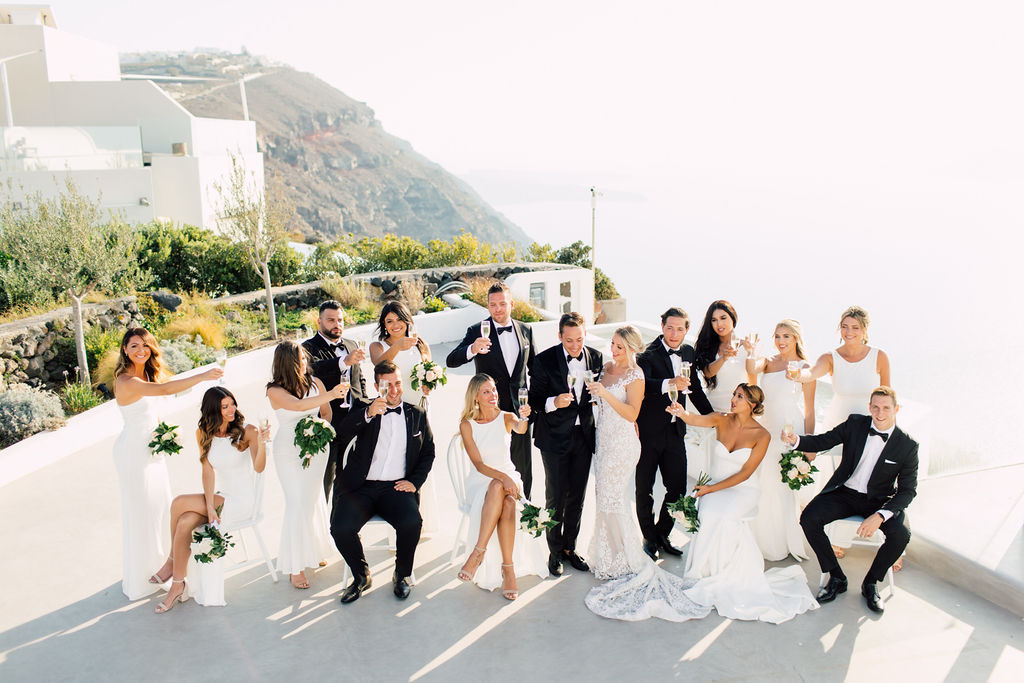 Summer wedding in Rocabella, Santorini Greece