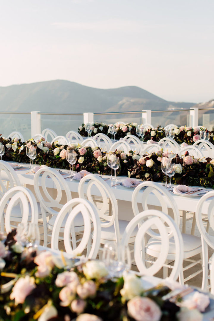 Wedding flowers Santorini Greece