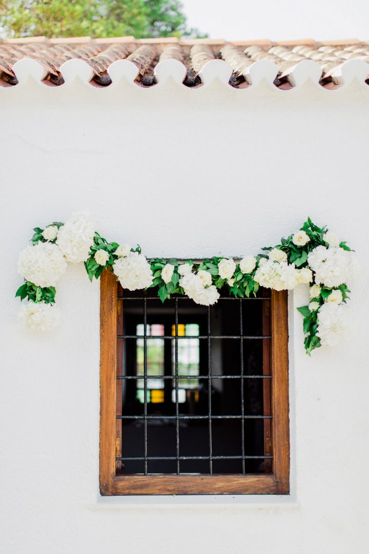 Ceremony flower decoration in Spetses Greece