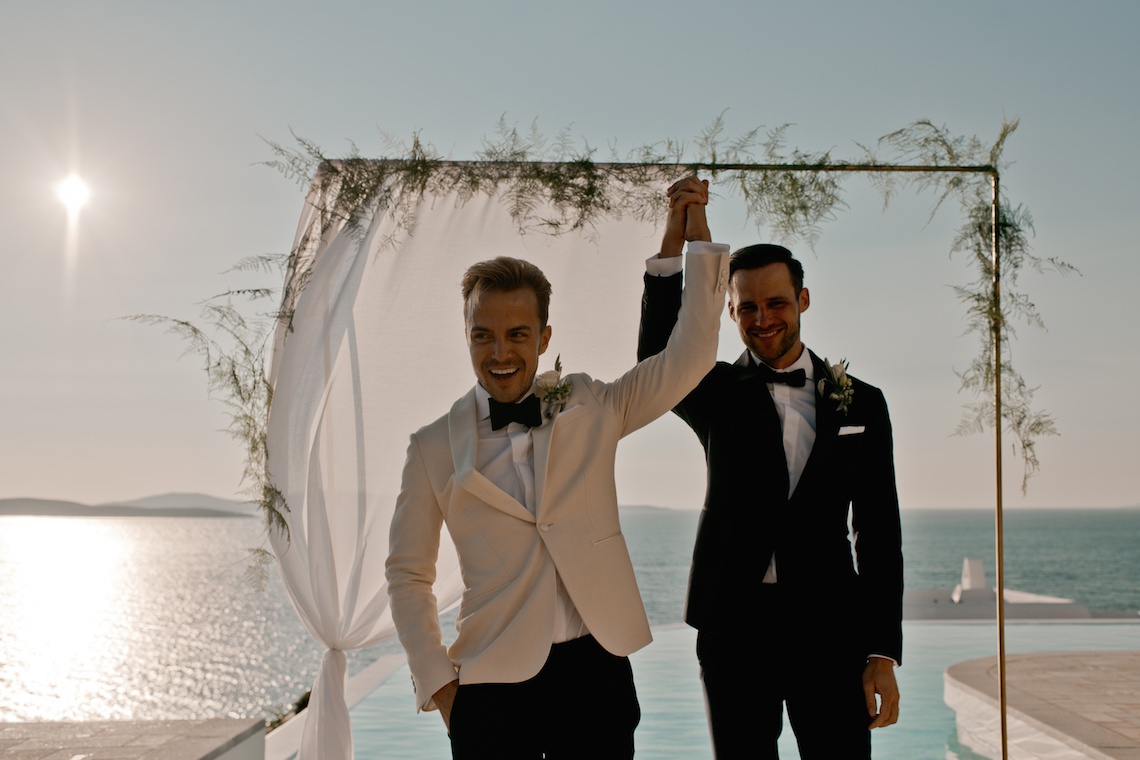 Wedding ceremony in Mykonos Greece