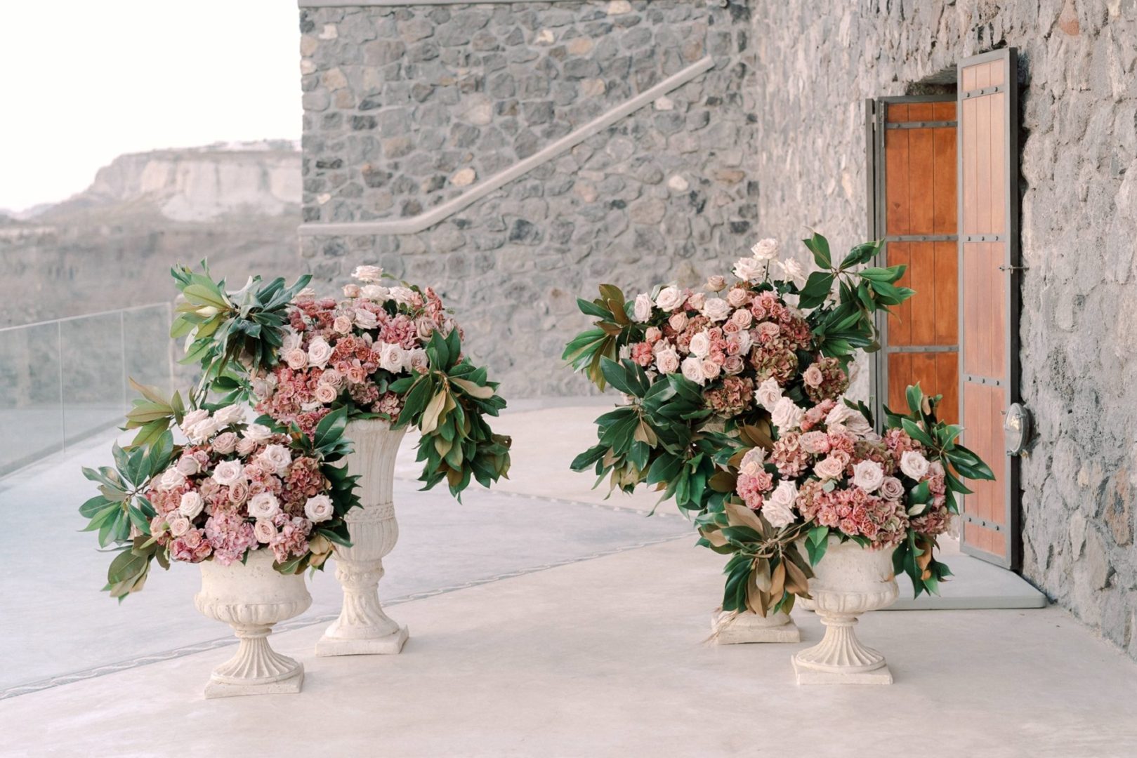 Floral design at Cavo Ventus Santorini