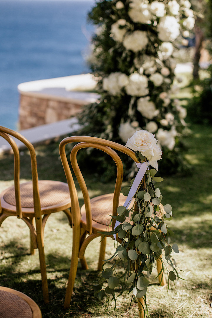 Wedding floral decoration at Cycladic Gem luxury villas Ios