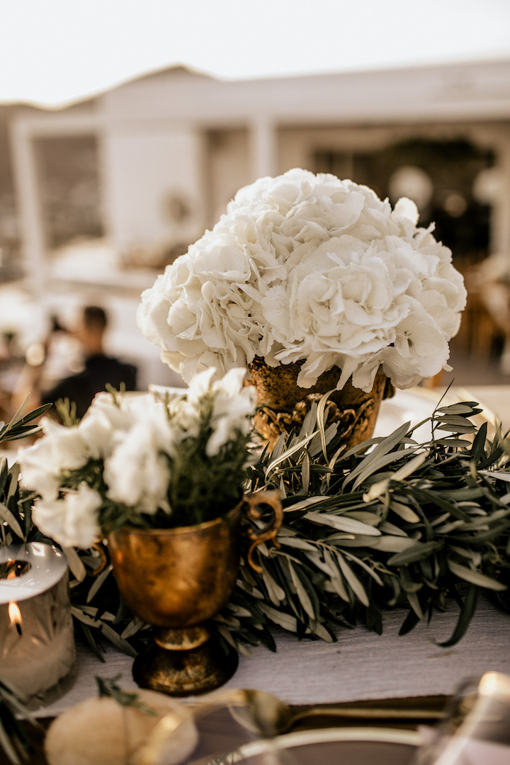 Wedding flower decoration in Ios Club, Ios Greece