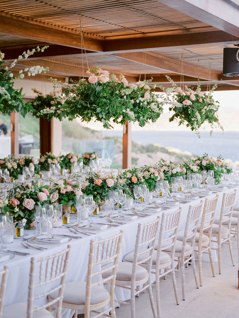 Wedding floral decoration at Island Art and Taste, Athens Riviera