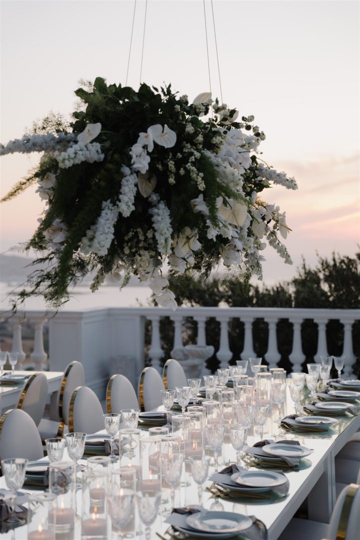 Wedding floral decoration in Paros Greece