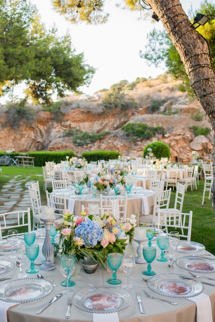 Romantic wedding decoration at Athens Riviera